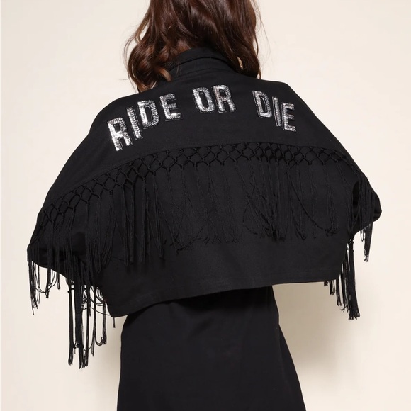 EastNWest Embellished Fringe Jacket - Picture 1 of 4